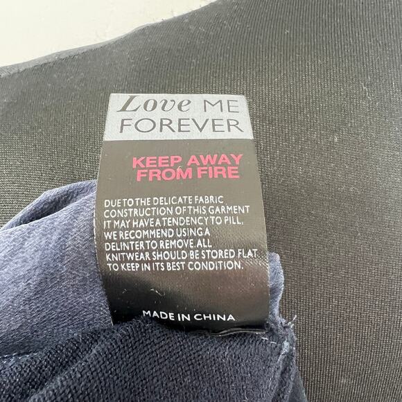 Mint Velvet Blue Long Sleeve Wide Neck Layered Look Pullover Lace Top Size 10 - Picture 7 of 7